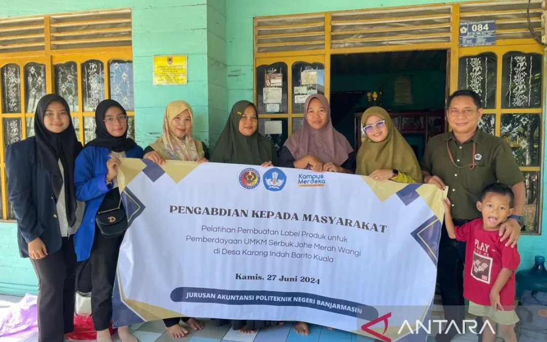 Poliban Beri Pelatihan UMKM Jahe Merah Wangi di Barito Kuala untuk Perluas Pasar